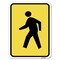 Signmission Pedestrian Crossing Symbol Heavy-Gauge Aluminum Rust Proof Parking Sign, 18" x 24", A-1824-23337 A-1824-23337 - alternate 1